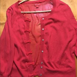 Elle Coral Sweater with sheer back- Never Worn